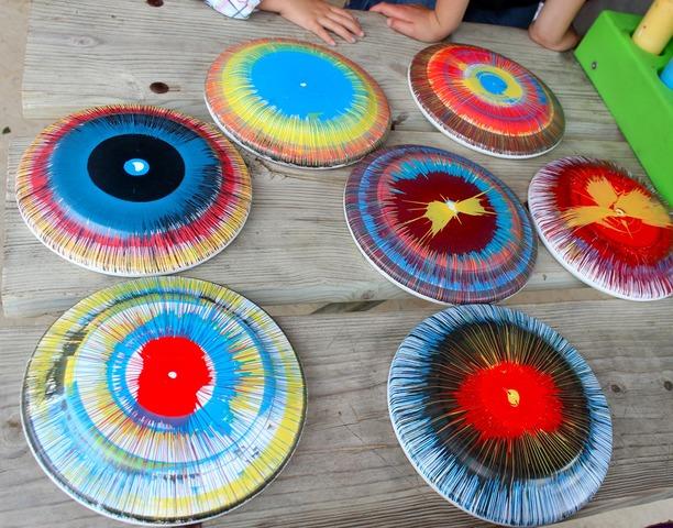 Frisbee Spin Art Frisbee Spin Art
